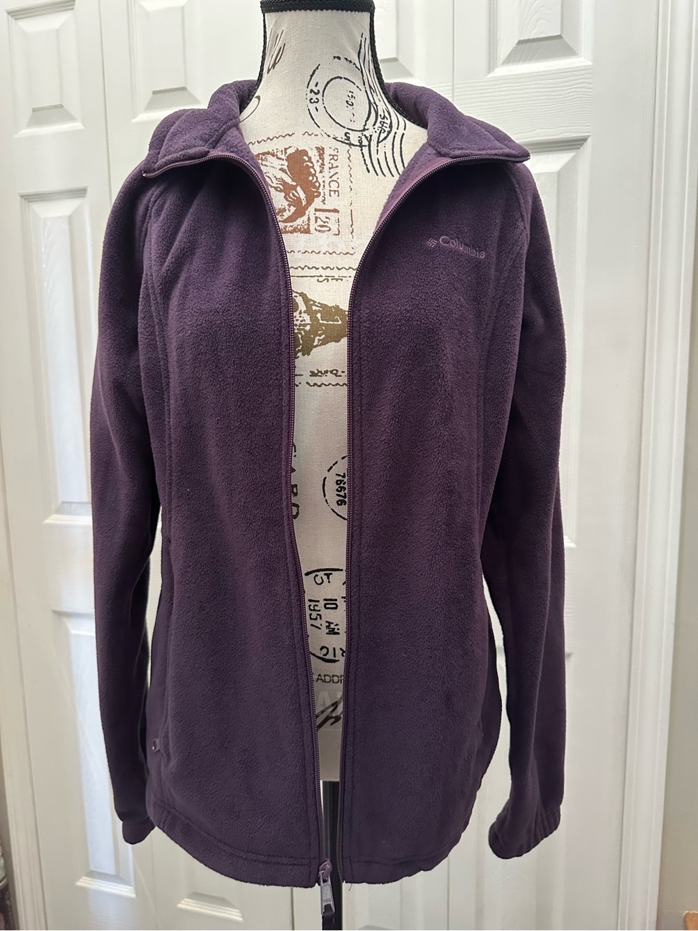 Columbia Women's Dark Purple Full-Zip Fleece Jacket